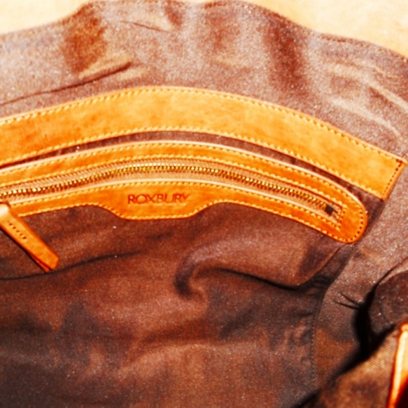 ROXBURY Patchwork Leather BRN. Satchel~NWOT $399 - Picture 8 of 8